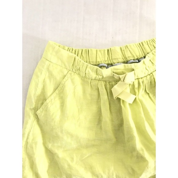 J Crew | Women Boardwalk Linen Skirt Size 4 Green A-line Silhouette Lined Mini - Picture 9 of 11